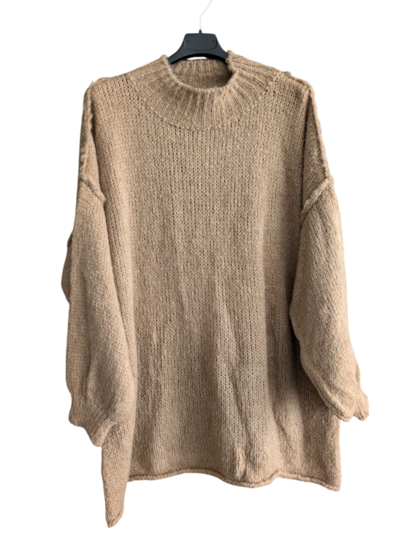 Pull marron long