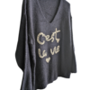 Pull bleu marine "C'est la vie"