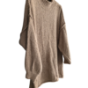 Pull marron long